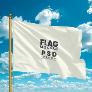 Flag Mockup Template