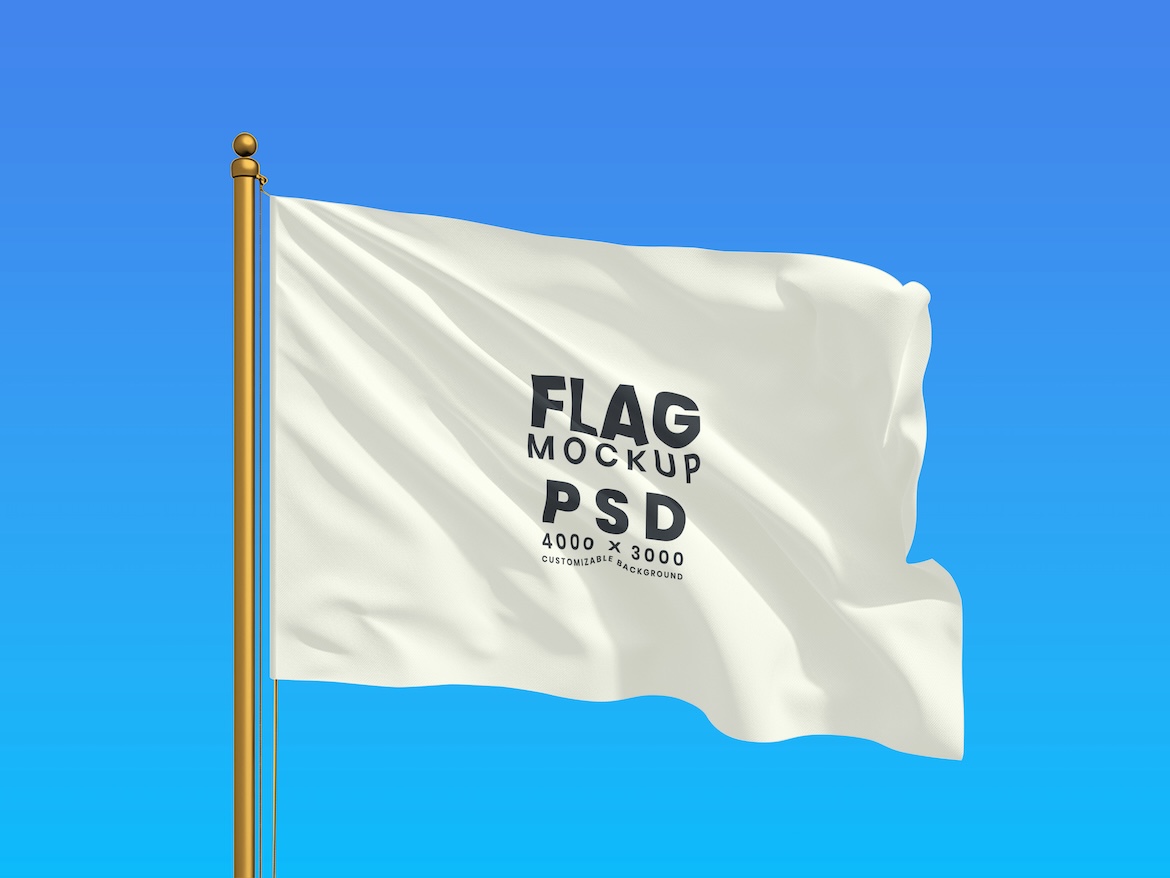 Waving Flag Mockup 1 - Free Premium Mockup - Image 3