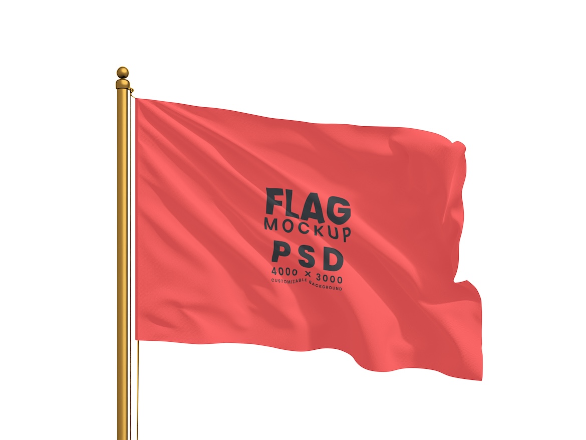 Waving Flag Mockup 1 - Free Premium Mockup - Image 4
