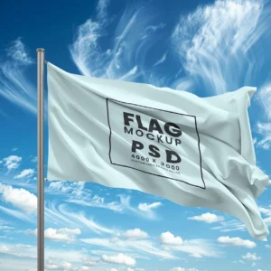Waving Flag Mockup 2 - Free Premium Mockup