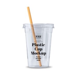 Plastic Cup with Straw Mockup 1 - Free Premium Mockup