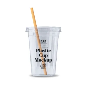 Plastic Cup with Straw Mockup 1 - Free Premium Mockup