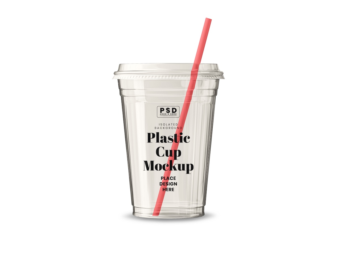 Plastic Cup with Straw Mockup 2 - Free Premium Mockup - Image 2