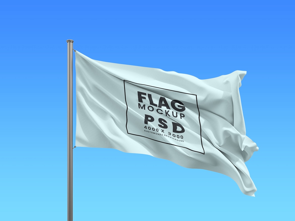 Waving Flag Mockup 2 - Free Premium Mockup - Image 3