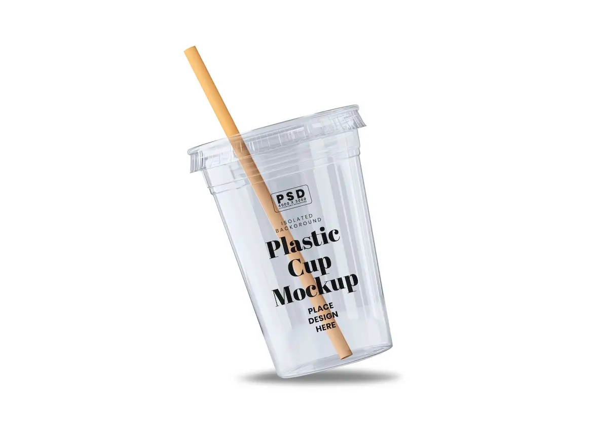 Plastic Cup with Straw Mockup 1 - Free Premium Mockup - Image 2