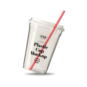 Plastic Cup with Straw Mockup 2 - Free Premium Mockup