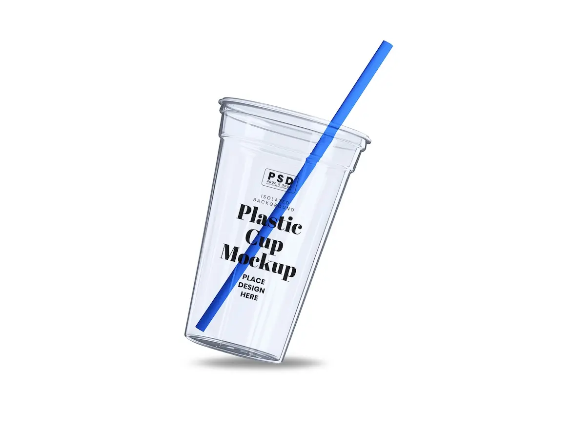 Plastic Cup with Straw Mockup 3 - Free Premium Mockup - Image 3