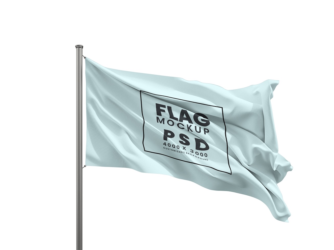Waving Flag Mockup 2 - Free Premium Mockup - Image 4