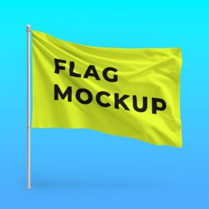 Waving Flag Mockup 4 - Free Premium Mockup