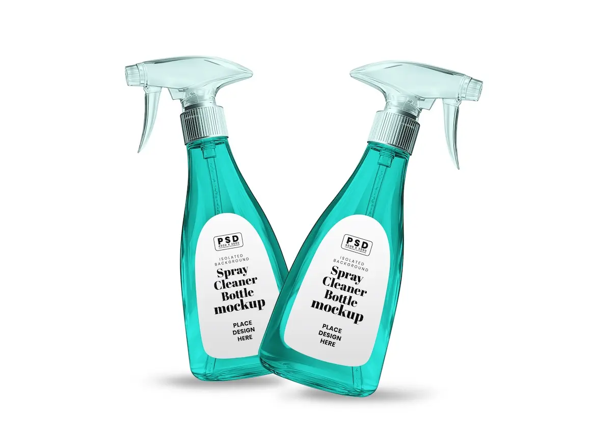 Spray Cleaner Bottle Mockup 3 -  Free Premium Mockup