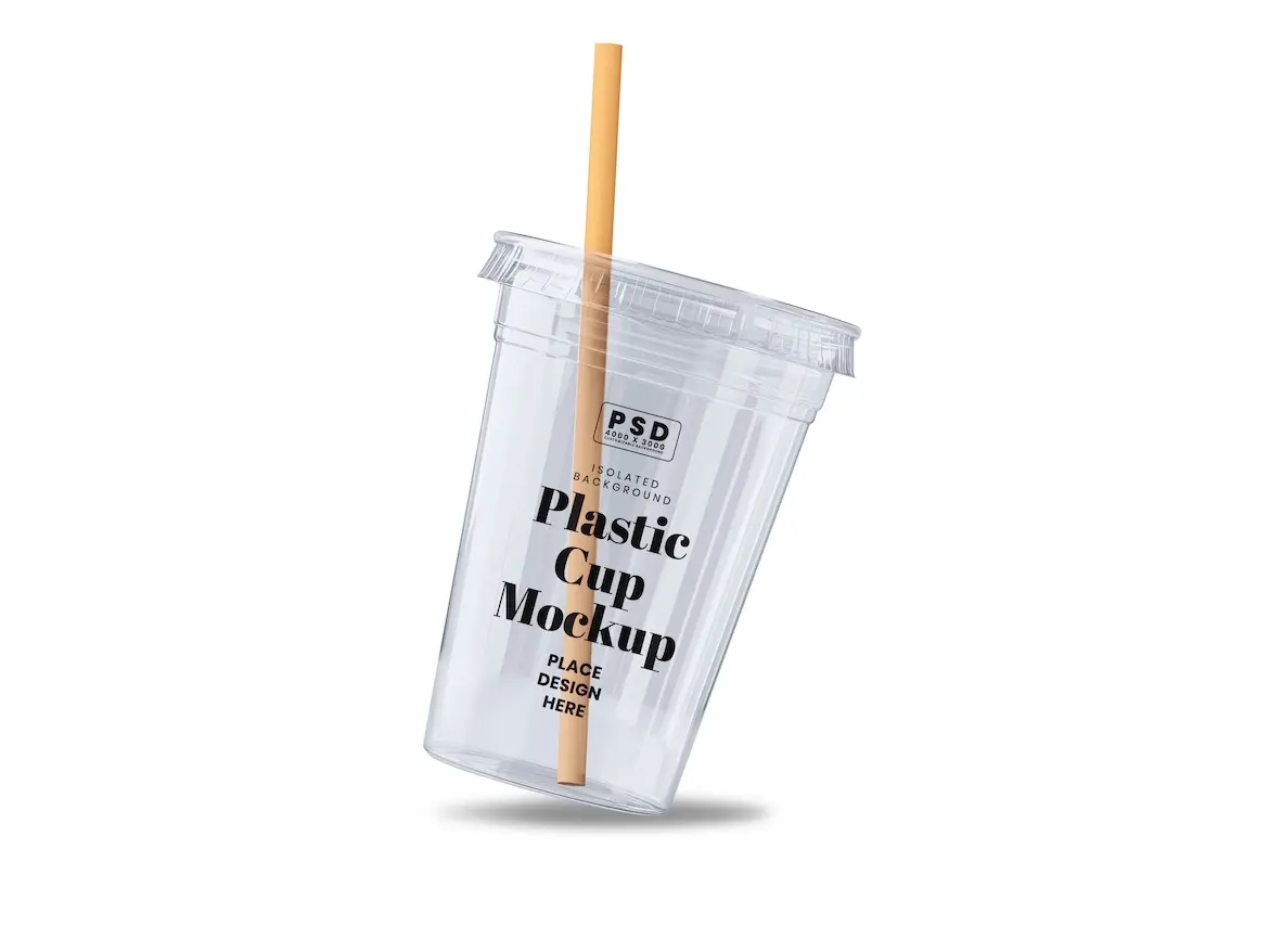 Plastic Cup with Straw Mockup 1 - Free Premium Mockup - Image 3