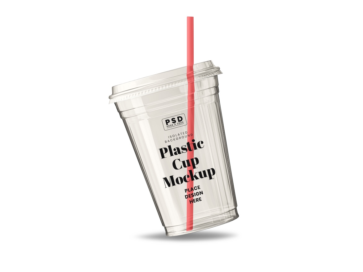 Plastic Cup with Straw Mockup 2 - Free Premium Mockup - Image 4
