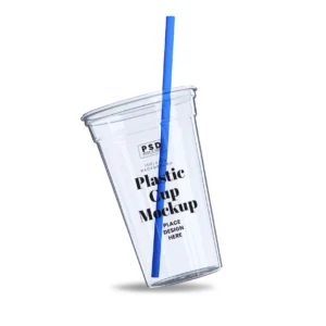 Plastic Cup with Straw Mockup 3 - Free Premium Mockup
