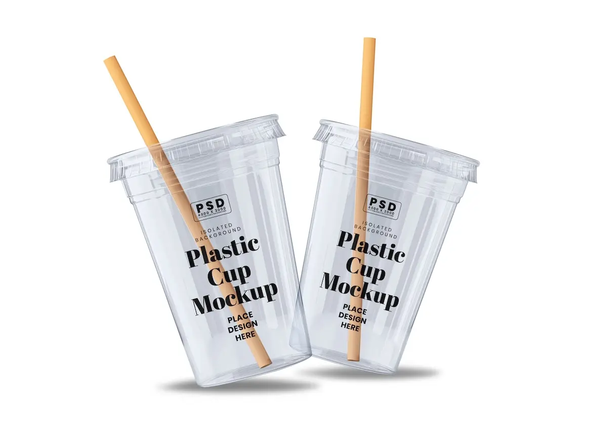 Plastic Cup with Straw Mockup 1 - Free Premium Mockup - Image 4