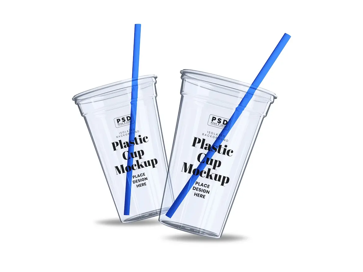 Plastic Cup with Straw Mockup 3 - Free Premium Mockup - Image 4