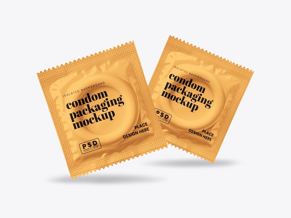 Condom Packaging Mockup 1 - Free Premium Mockup