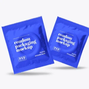 Condom Packaging Mockup 3 - Free Premium Mockup