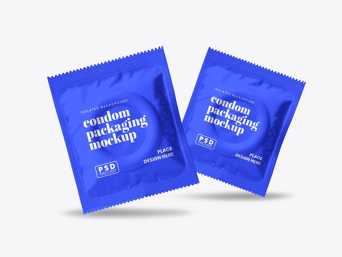 Condom Packaging Mockup 3 - Free Premium Mockup