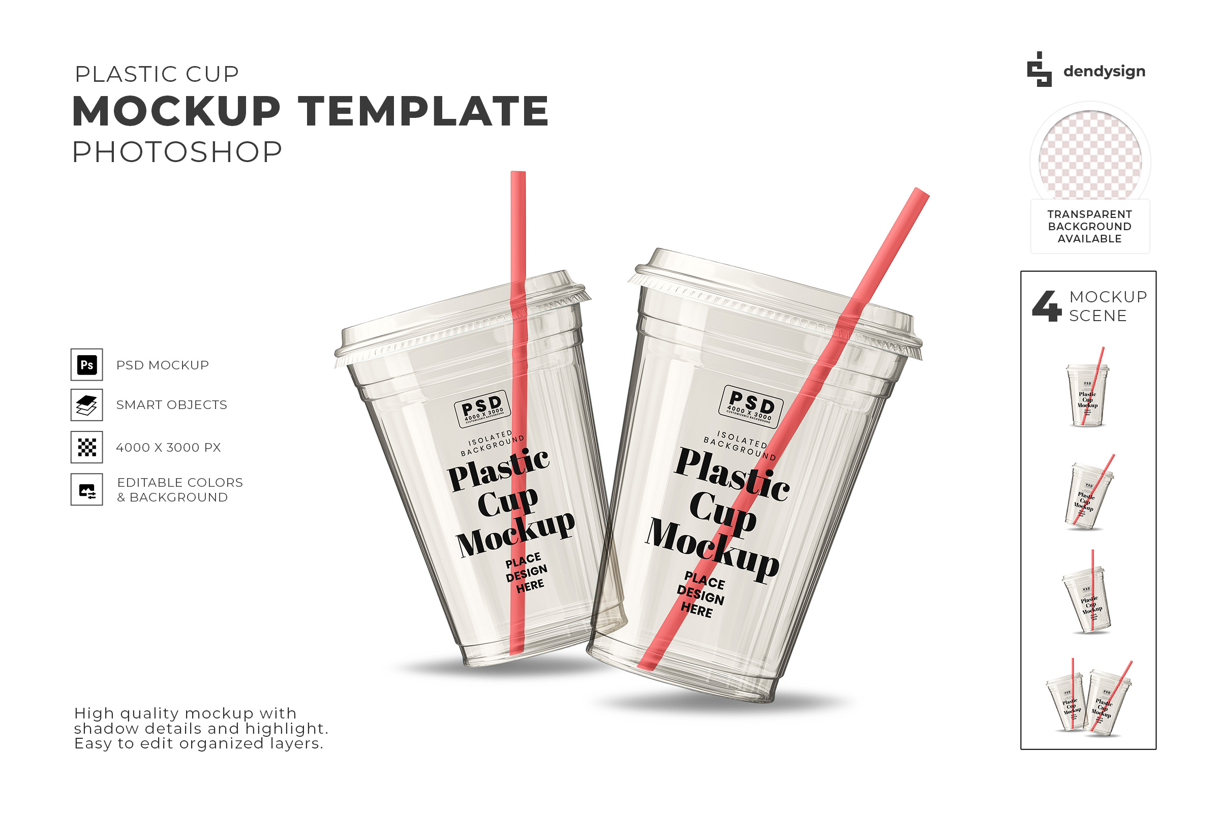 Plastic Cup with Straw Mockup 2 - Free Premium Mockup - Image 6