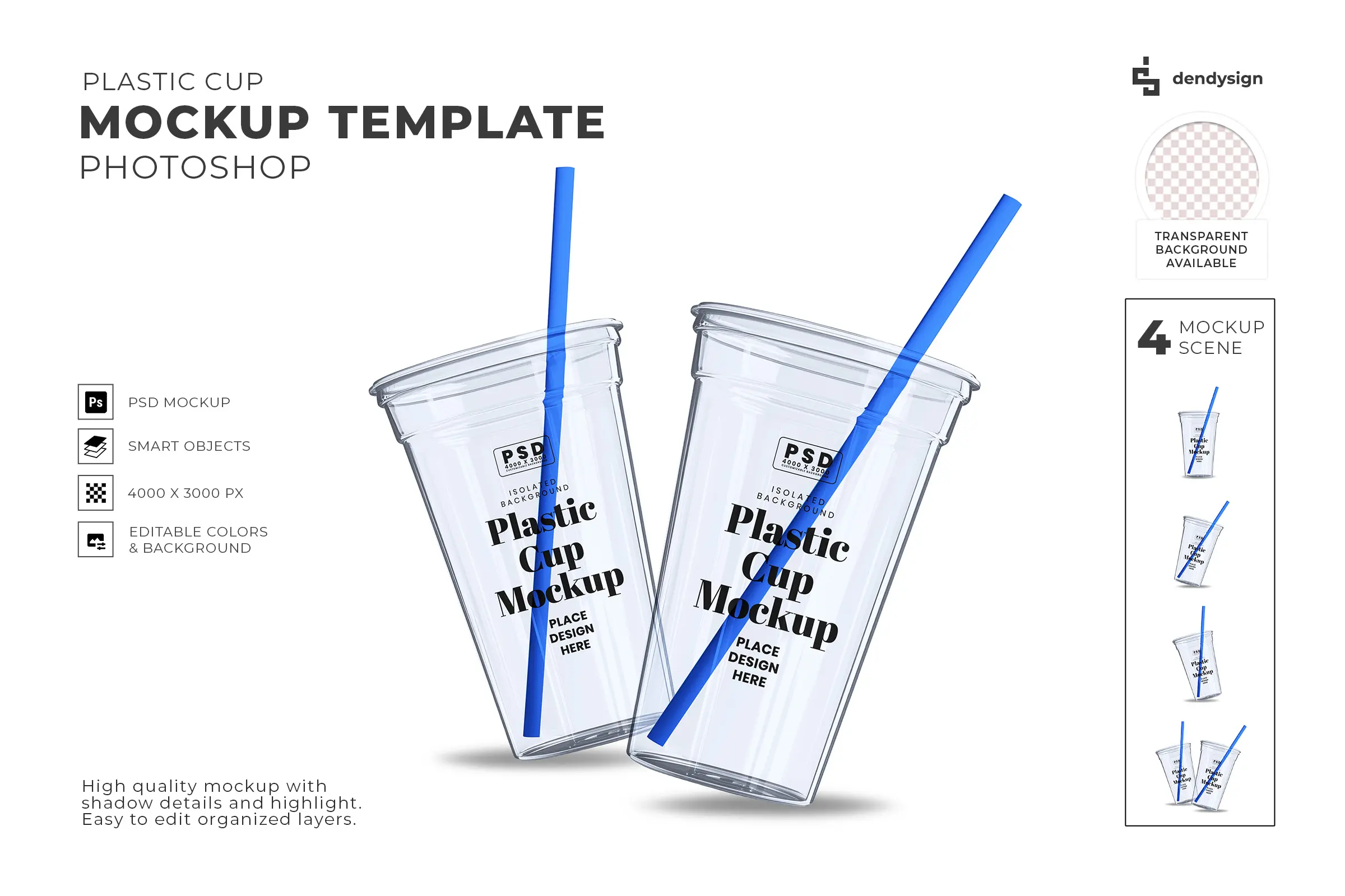 Plastic Cup with Straw Mockup 3 - Free Premium Mockup - Image 5