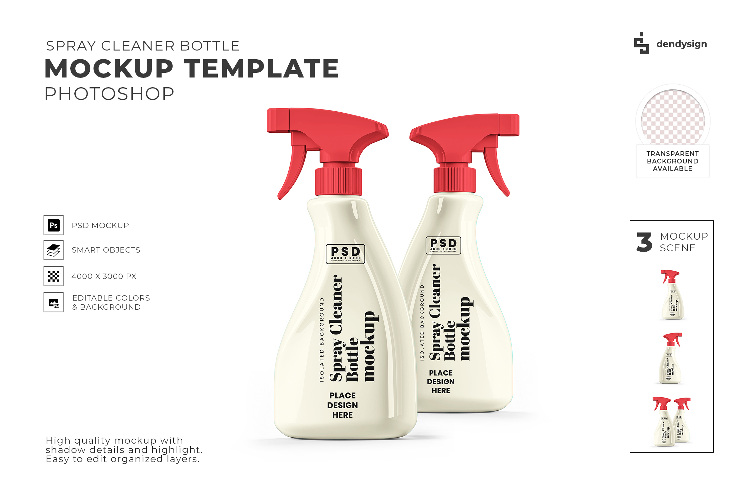 Spray Cleaner Bottle Mockup 1 - Free Premium Mockup - Image 5