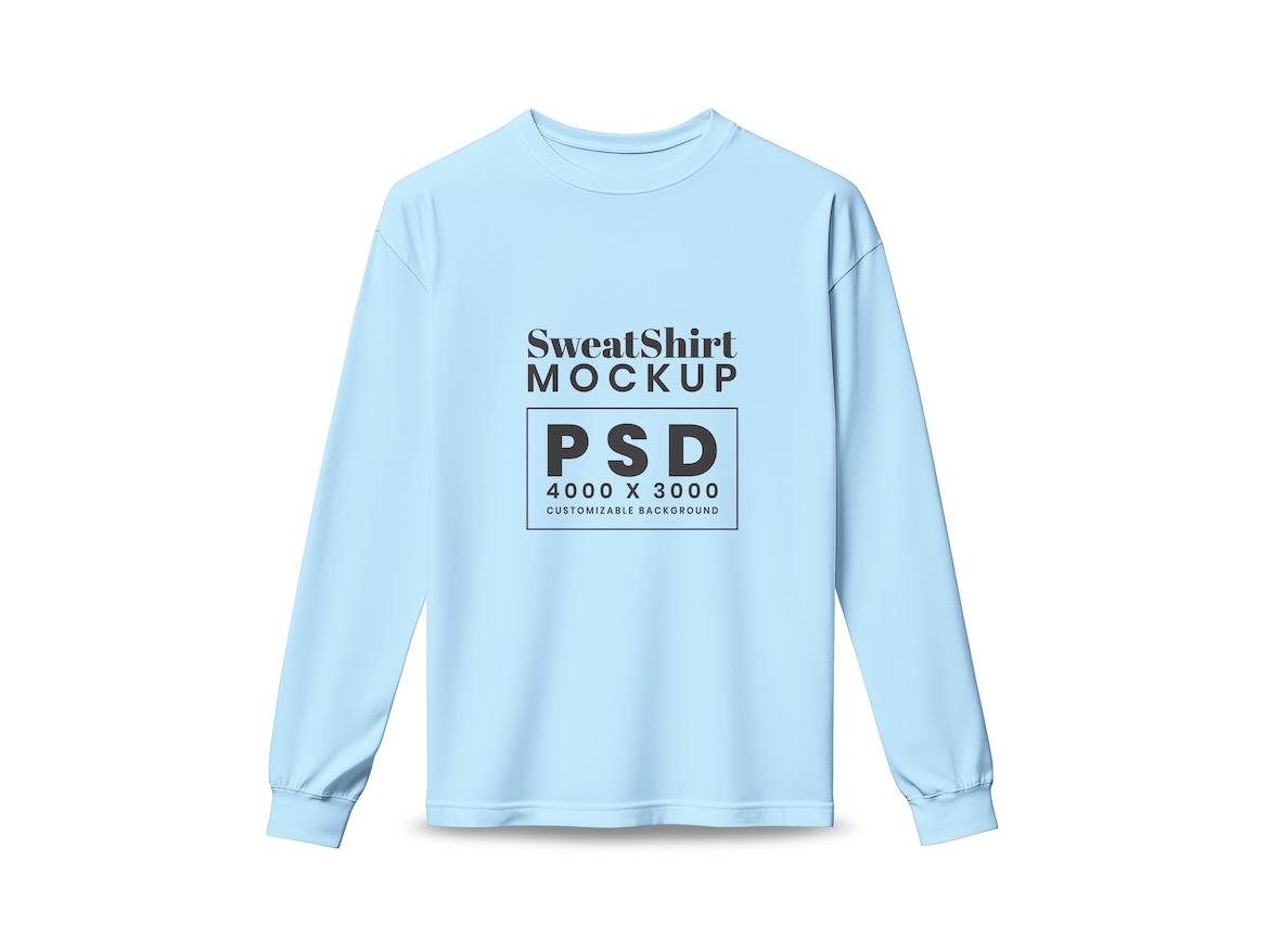 Long Sleeve Sweatshirt Mockup - Free Premium Mockup