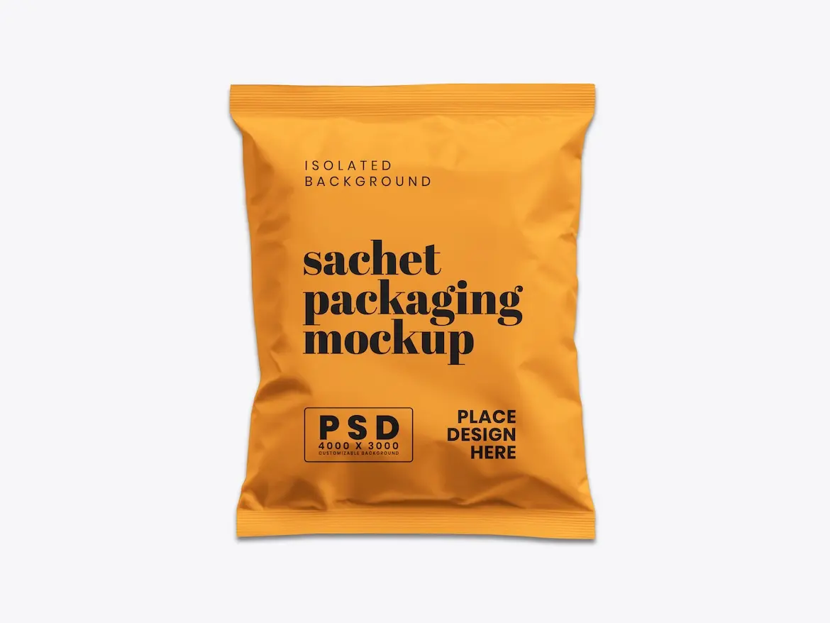Sachet Packaging Mockup 12 - Free Premium Mockup