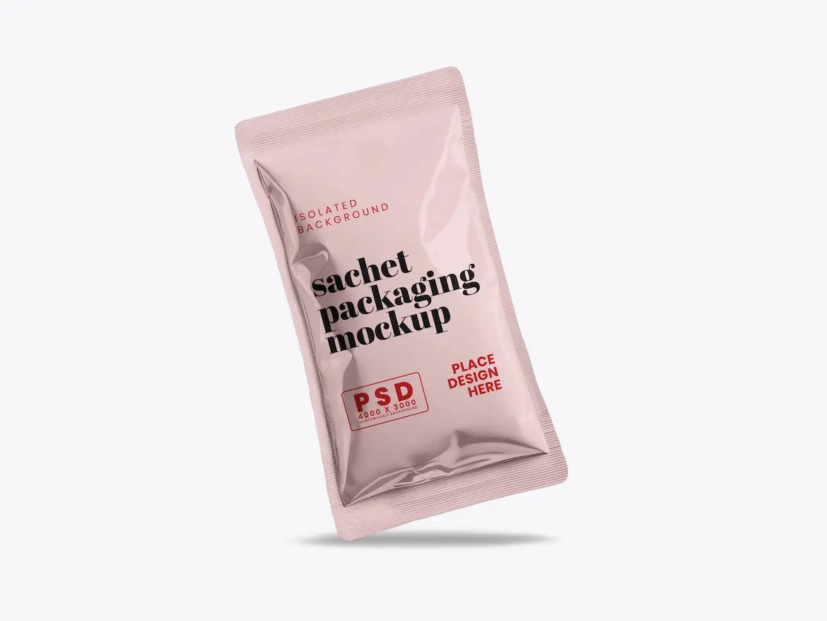 Sachet Packaging Mockup 15 - Free Premium Mockup