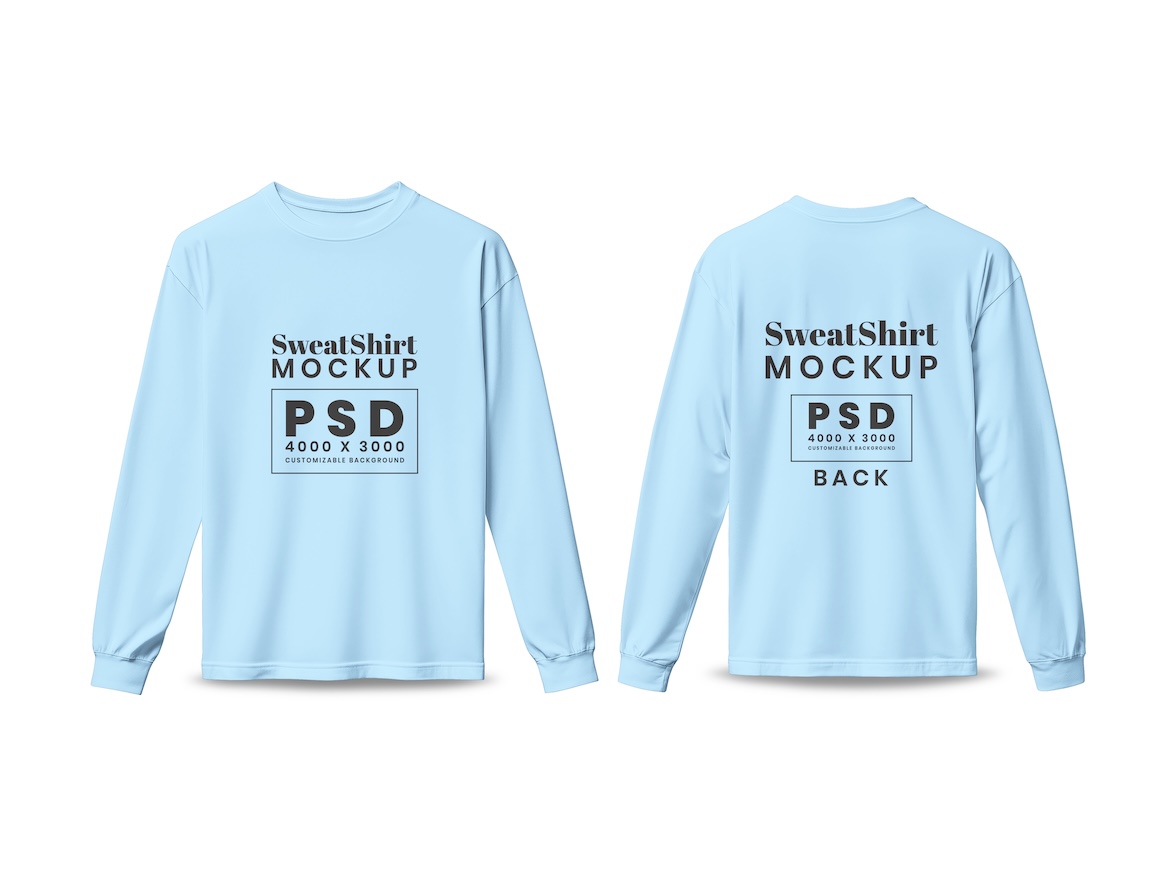Long Sleeve Sweatshirt Mockup - Free Premium Mockup - Image 4