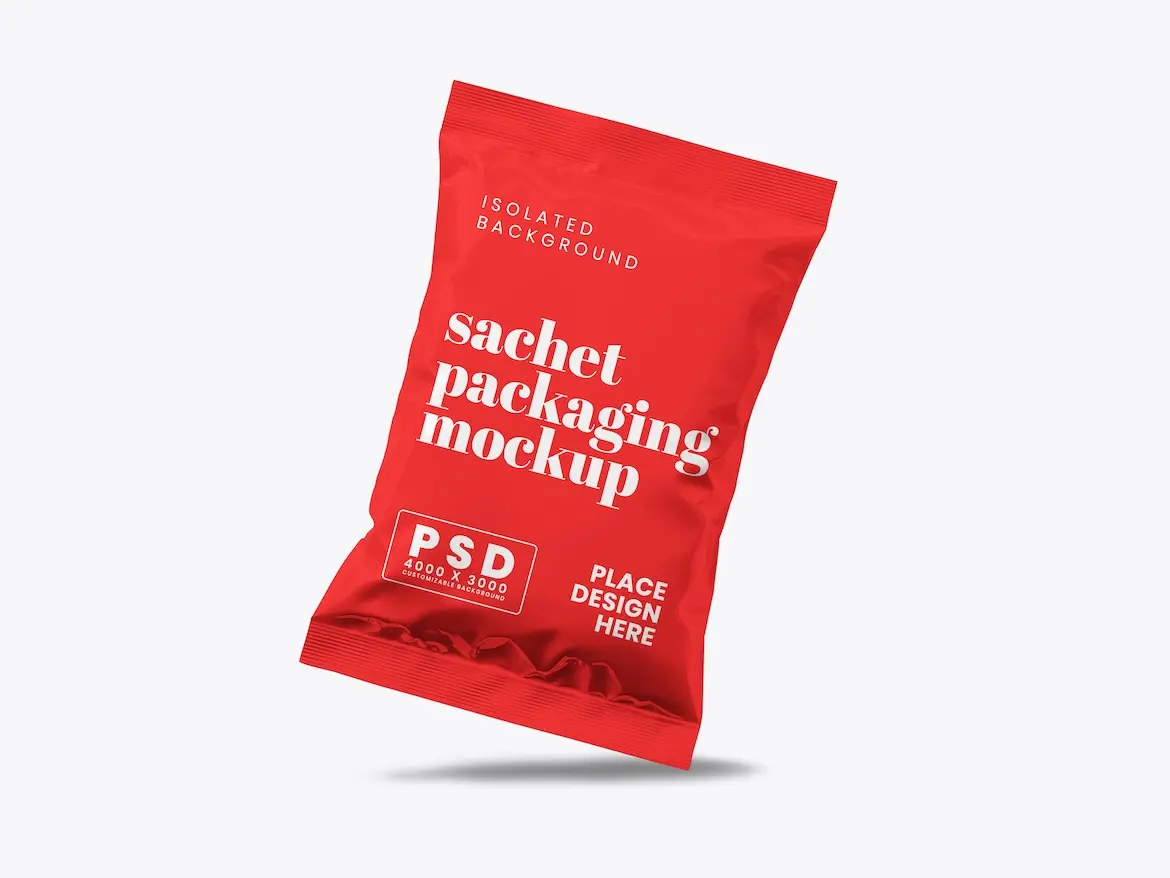 Sachet Packaging Mockup 13 - Free Premium Mockup - Image 3