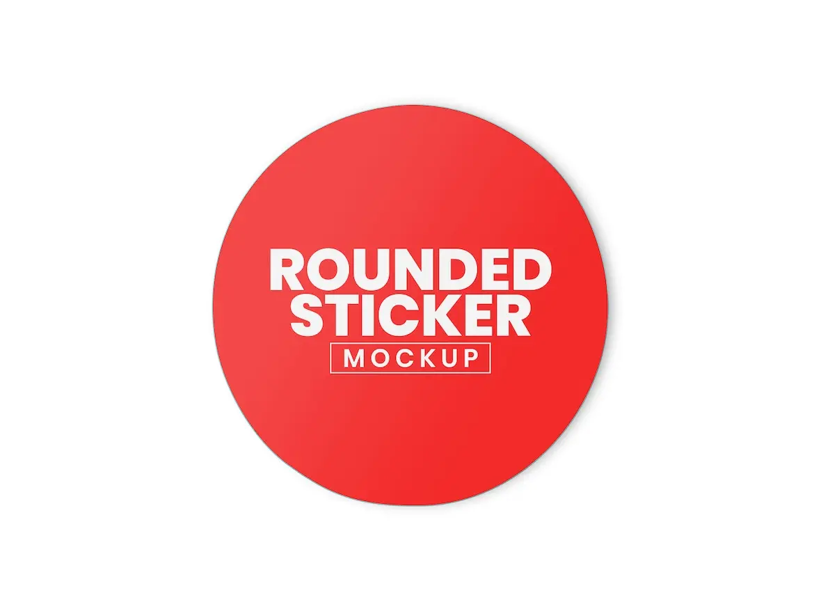 Rounded Sticker Mockup 1 - Free Premium Mockup - Image 2