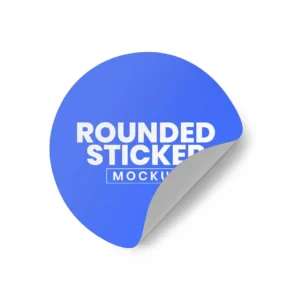 Rounded Sticker Mockup 2 - Free Premium Mockup