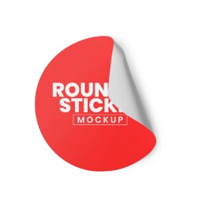 Rounded Sticker Mockup 1 - Free Premium Mockup