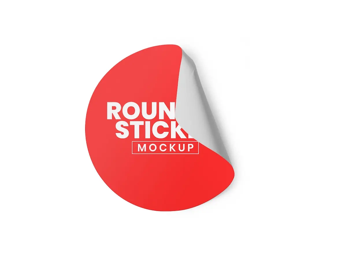 Rounded Sticker Mockup 1 - Free Premium Mockup