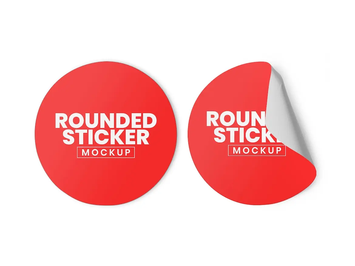 Rounded Sticker Mockup 1 - Free Premium Mockup - Image 3