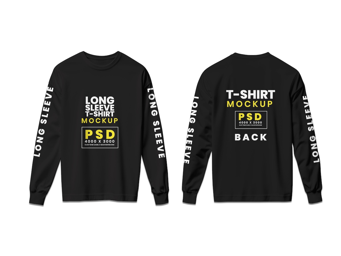 Long Sleeve Tshirt Mockup 3 - Free Premium Mockup - Image 2