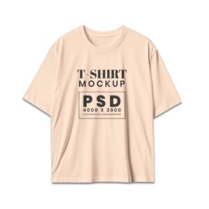 Isolated Oversize Tshirt Photoshop Mockup Template Vol 2 - Free Premium Mockup