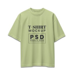Isolated Oversize Tshirt Photoshop Mockup Template Vol 3 - Free Premium Mockup